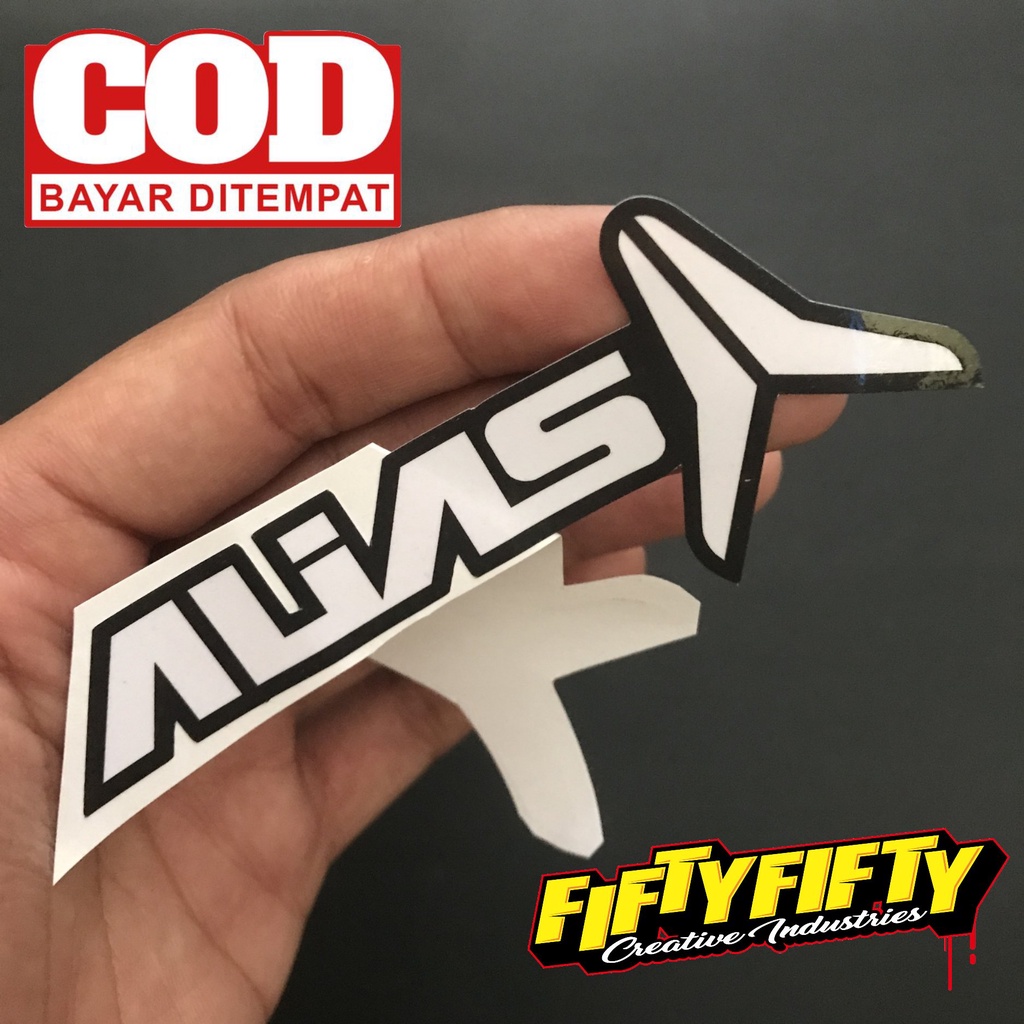 Stiker Print Cut ALIASStiker Printing Laminasi Glossy Stiker Motor Mobil Helm Sudah Membentuk Pola Desain