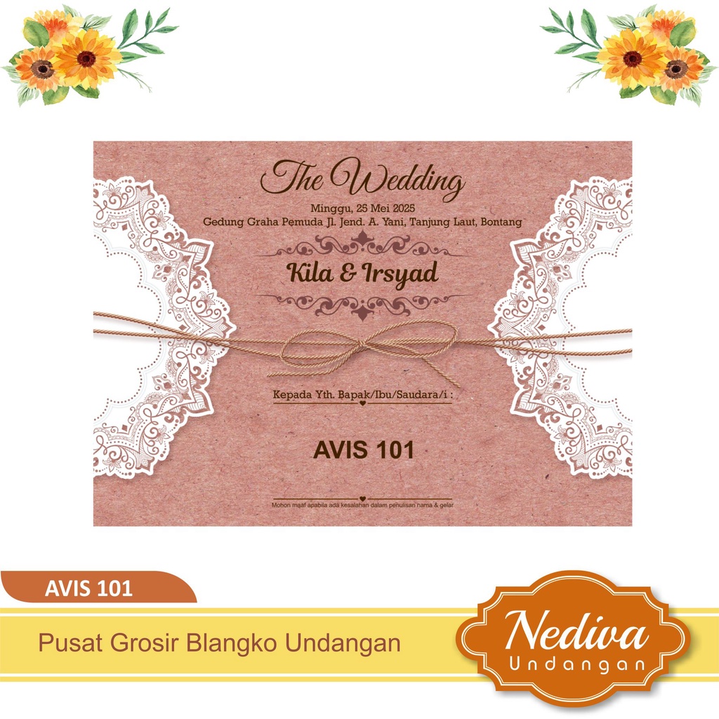 Blangko Undangan Avis 101 Harga Murah