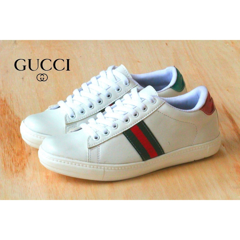 sepatu pria keren gucci sneakers putih sepatu artis casual skate terbaru dan termurah - COD