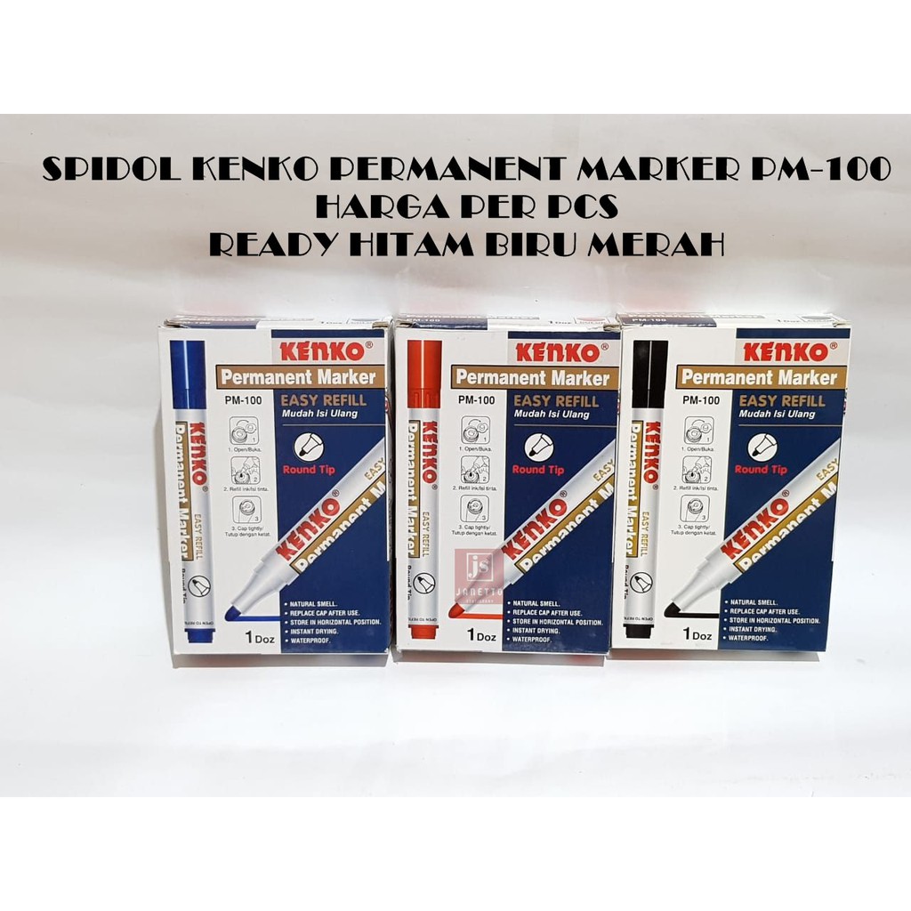 

Spidol Kenko Permanent Marker PM-100 Harga per pcs
