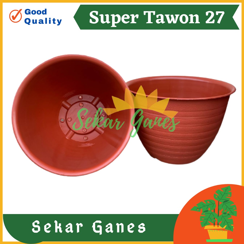 Pot Super Tawon 27 Cm Merah BataTerracota Terracotta Merah Coklat By Garden Of Love Tawon Pot 27CM - Bukan Pot Tawon Madu Jet Gusi 30 32CM