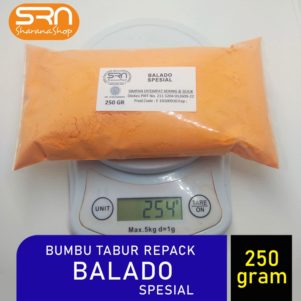 

BUMBU TABUR 250 GRAM REPACK RASA BALADO SPESIAL COCOK UNTUK ANEKA KRIPIK, AYAM SHIHLIN, KULIT/CEKER/USUS AYAM KRISPY, POPCORN, KENTANG KRISPY / ULIR, CIMOL, GORENGAN, TAHU CRISPY, MIE LIDI, KRIPIK PISANG, MAKARONI, RUJAK JAMBU KRISTAL, RUJAK BUAH DLL.