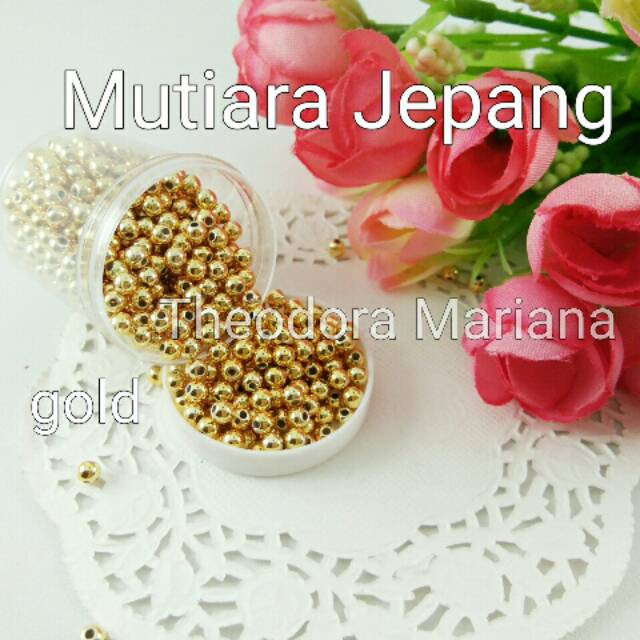 Mutiara Jepang Gold/Silver - Spacer Jepang 3mm/4mm