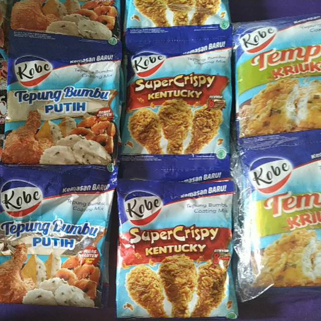 

TEPUNG BUMBU KOBE 75gr KENTUCKY - TEMPE KRIUK - TEPUNG BUMBU PUTIH