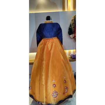 hanbok Korea kuning biru