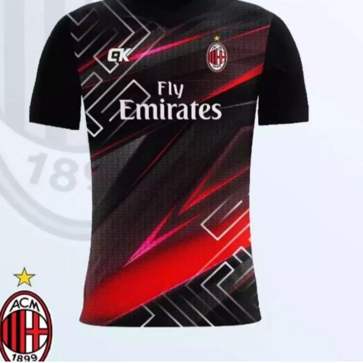 Sudah READY.. baju bola ac milan printing premium
