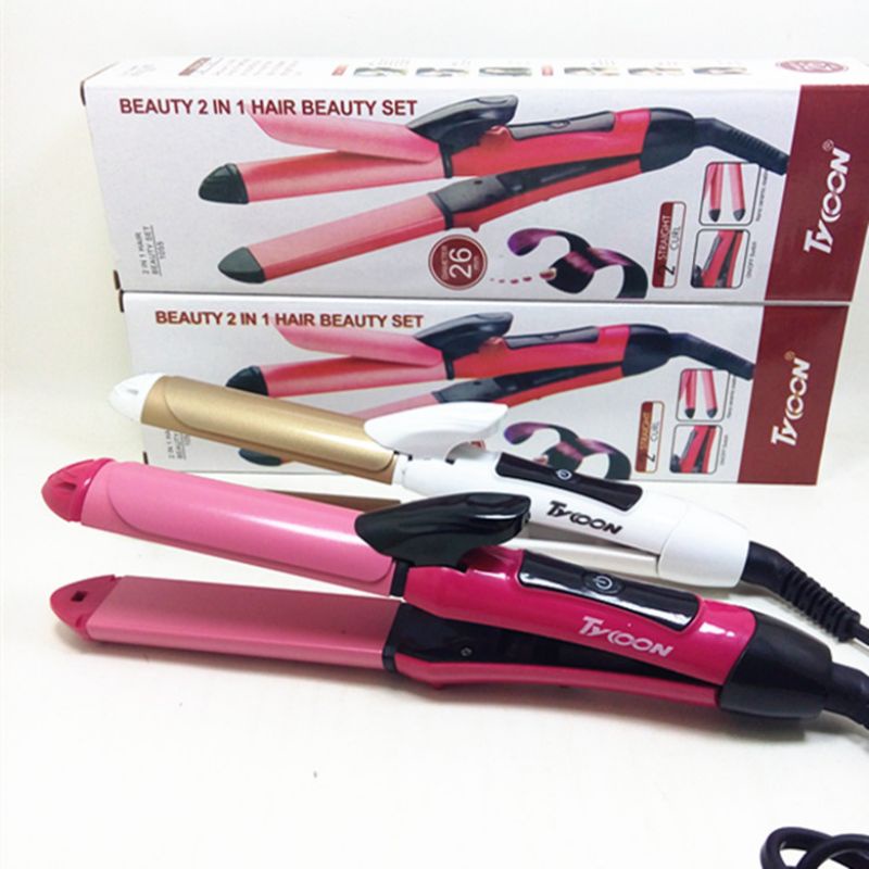TYCOON 2 IN 1 HAIR STRAIGHTER & HAIR CURL TYPE 1055