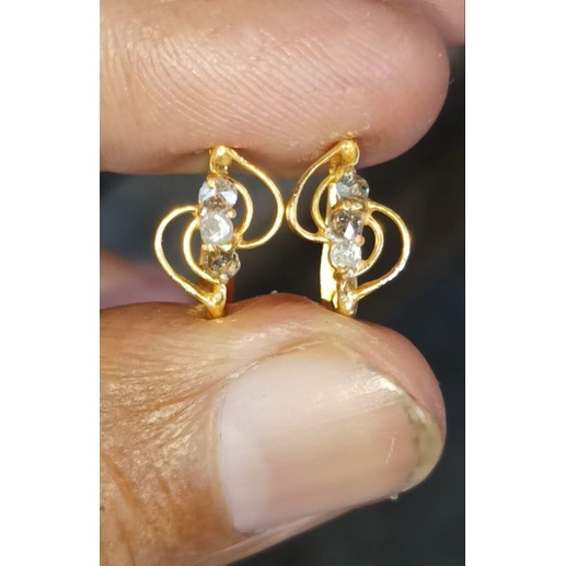 Anting Emas Berlian Banjar untuk wanita di jual murah (code LB8722)