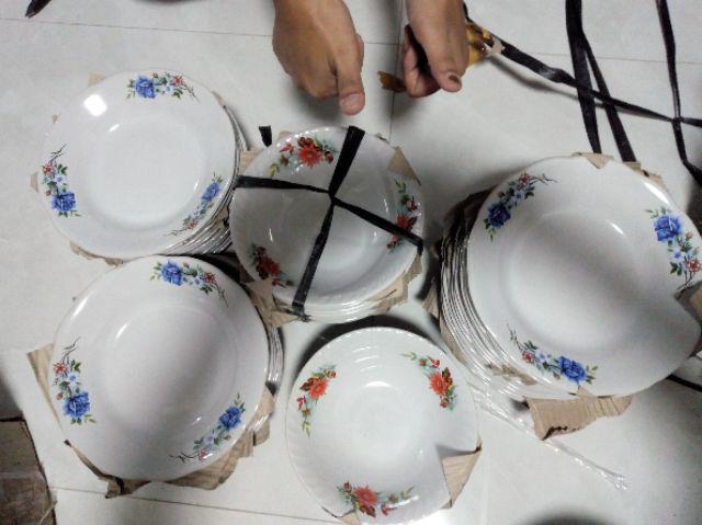 Mangkok Makan Keramik 7 Rose Murah Bagus Tebal Isi 6 Pcs