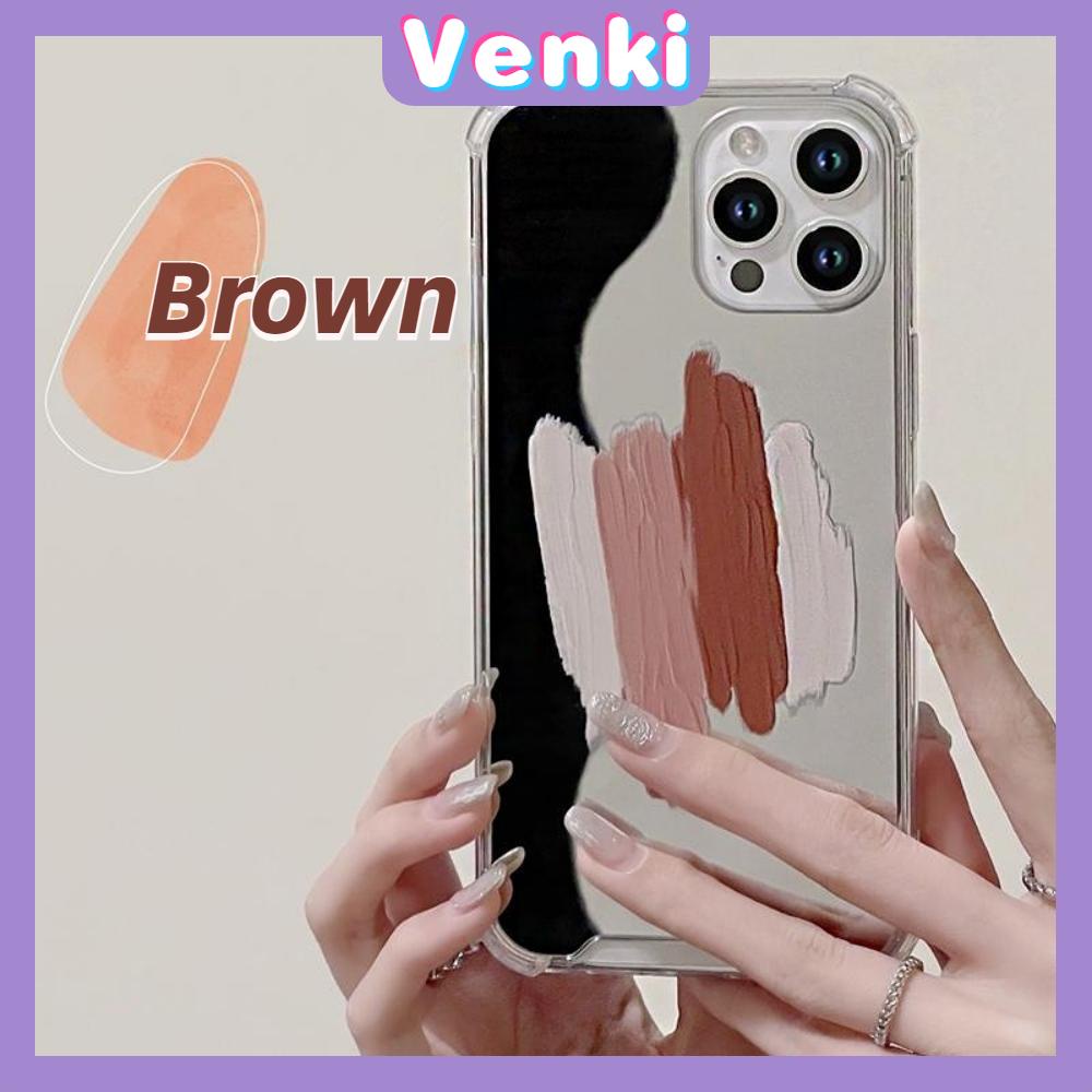 iPhone Case Acrylic HD Mirror Airbag Shockproof Protection Camera Cute Brown Tones Compatible For iPhone 11 iPhone 13 Pro Max iPhone 12 Pro Max iPhone 7 Plus iPhone xr