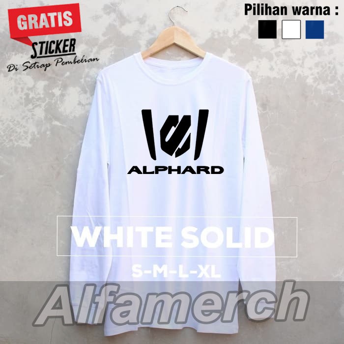 Baju Kaos Lengan Panjang TOYOTA ALPHARD Simple Keren KAOS PRIA KEREN