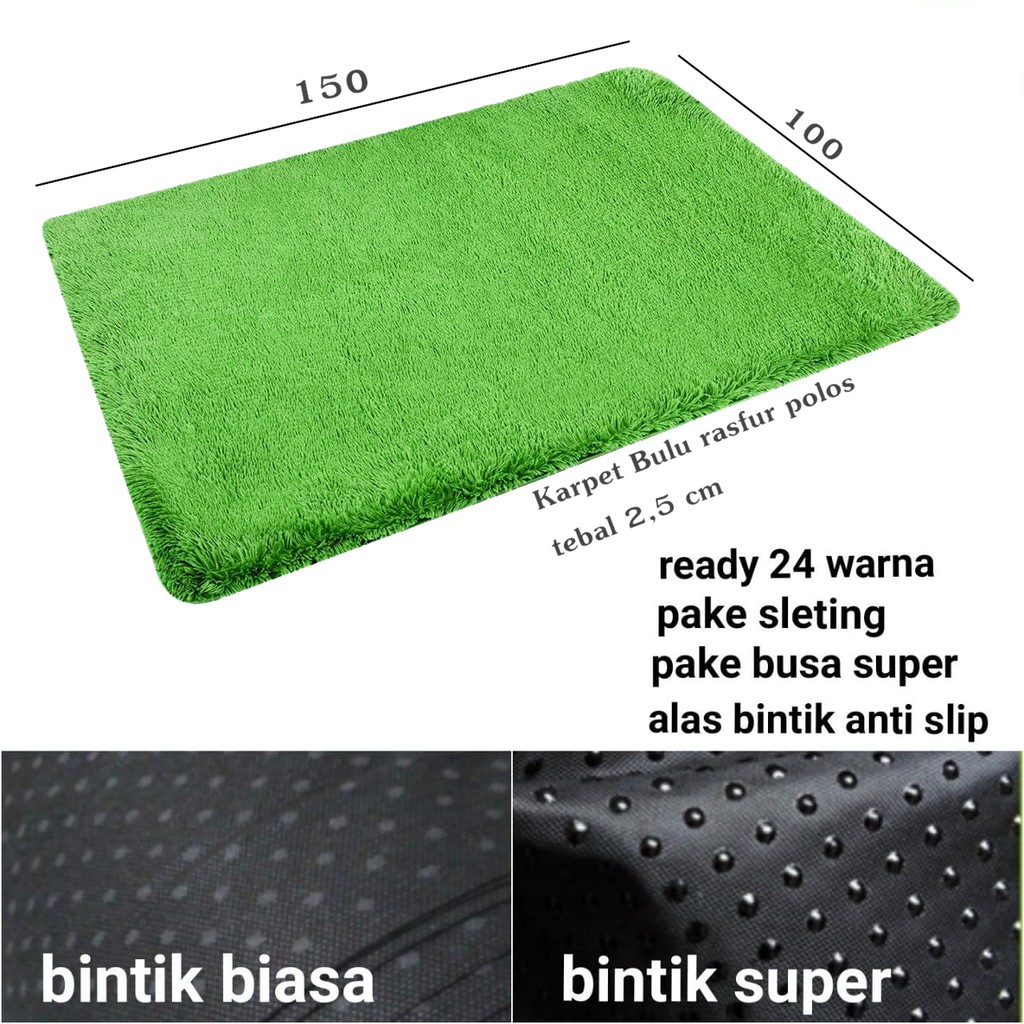Karpet bulu rasfur ukuran 100x150 tebal 2.5cm | Shopee