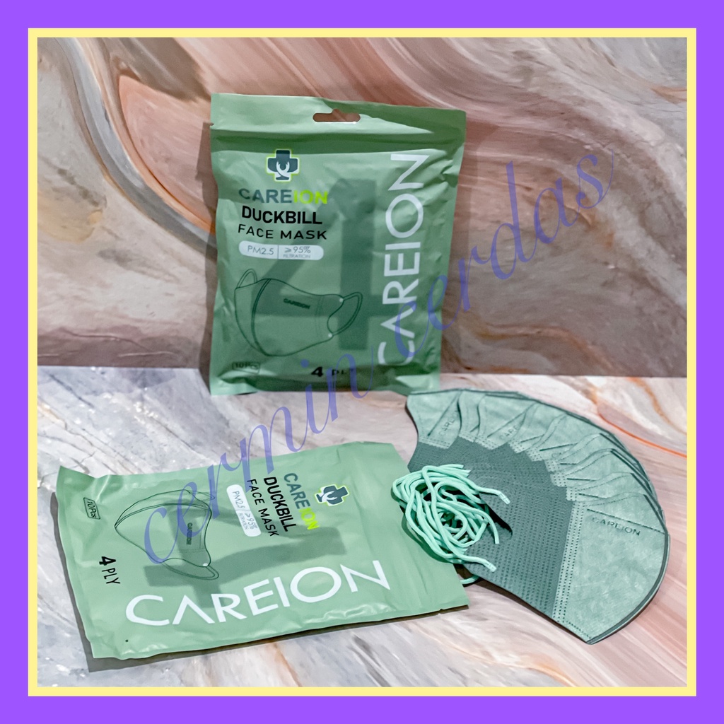 [ Careion ] Masker Duckbill 4 Ply isi 10Pcs Model Sensi