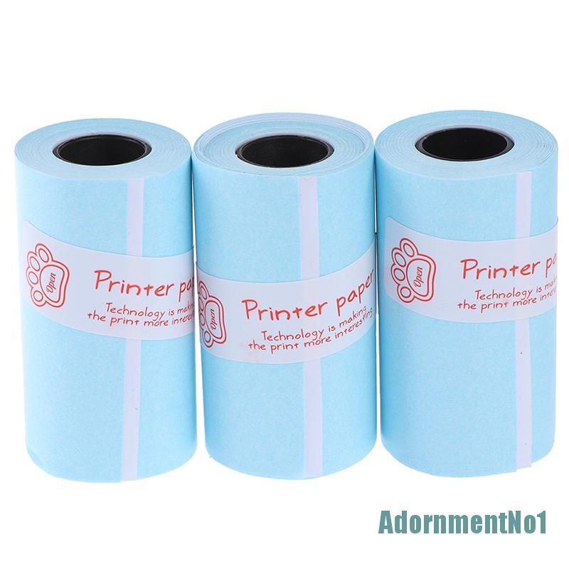 (AdornmentNo1) 3 roll Stiker Kertas thermal Motif Print