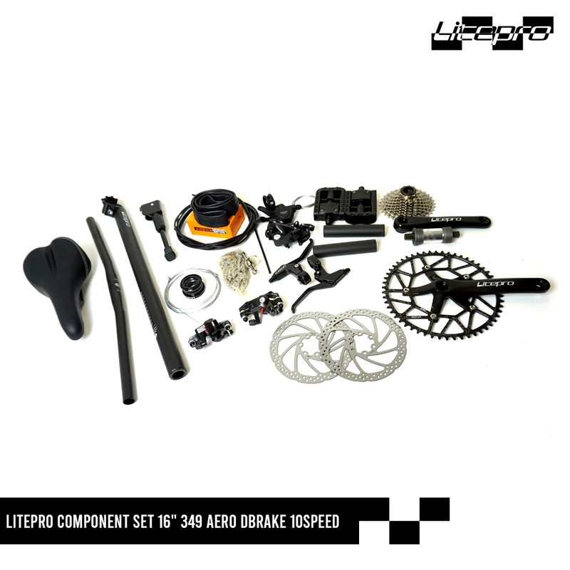 LITEPRO COMPONENT SET 16" 349 AERO DBRAKE 10SPEED