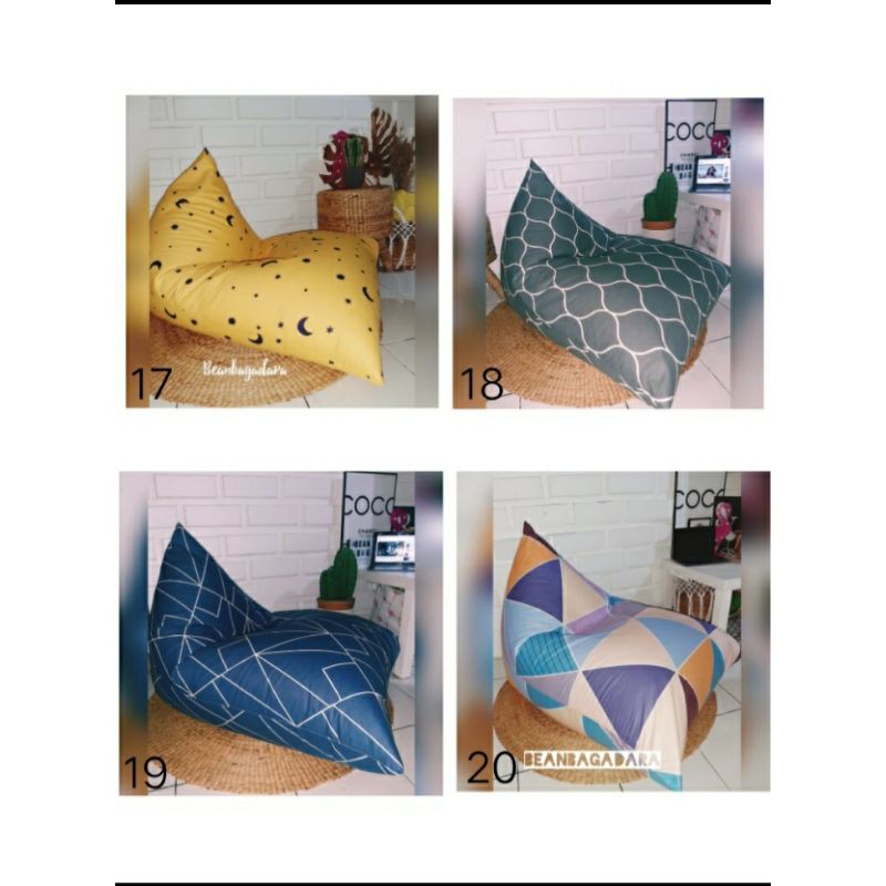 Bean Bag triangle TERMURAH size L siap pakai