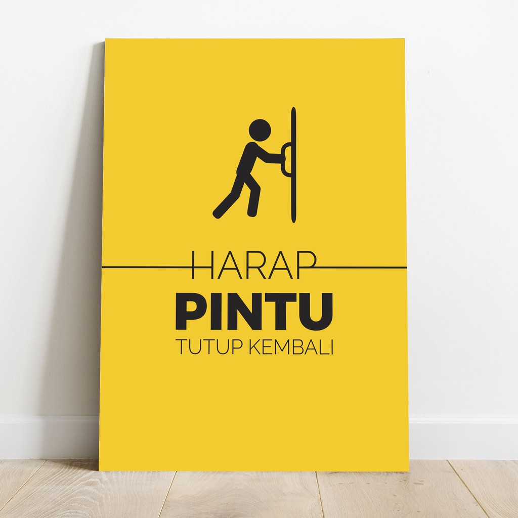 Jual Poster Harap Pintu Tutup Kembali Door Closed Back Walldecor