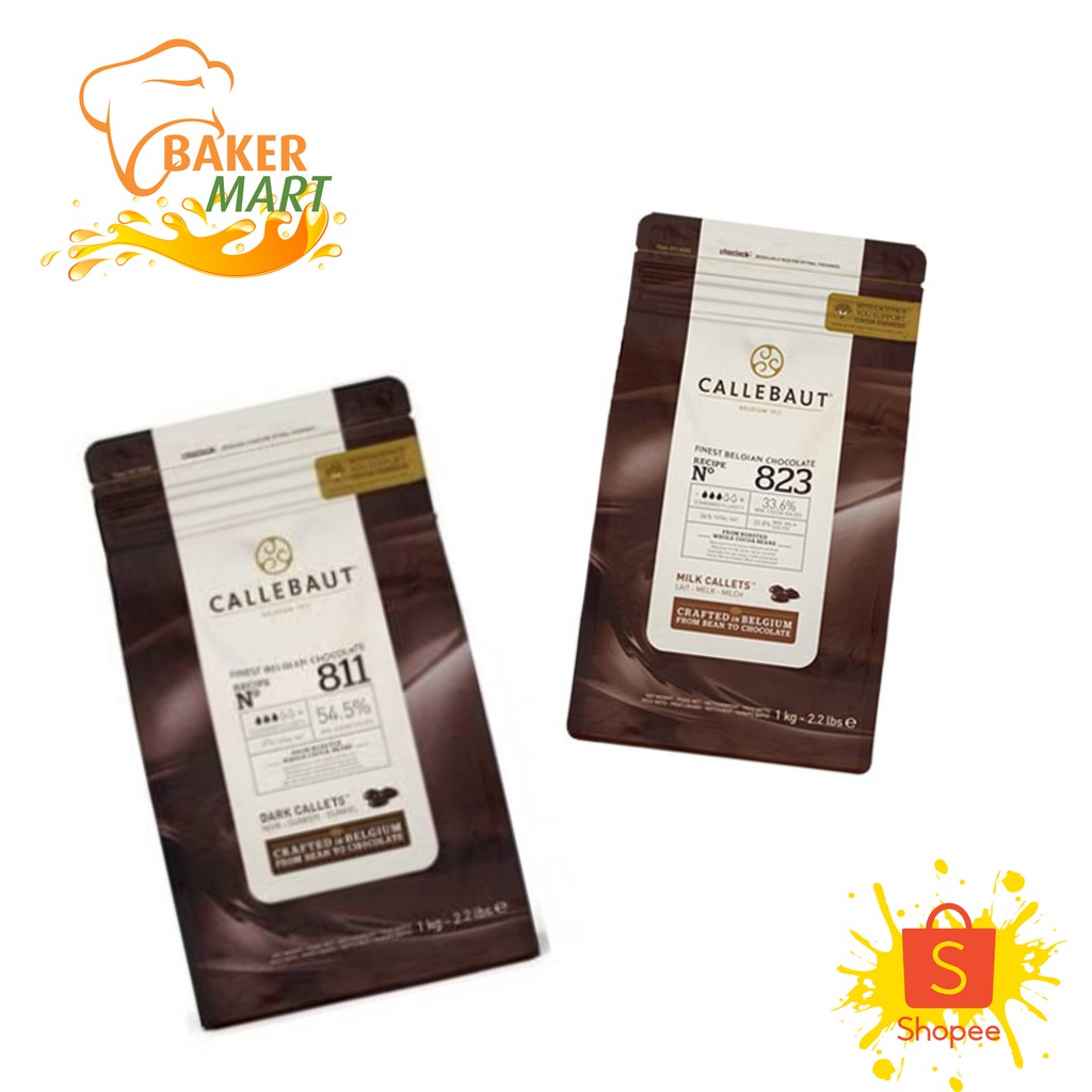 

Callebaut Coklat Dark 811 & Milk 823 Kemasan 1kg