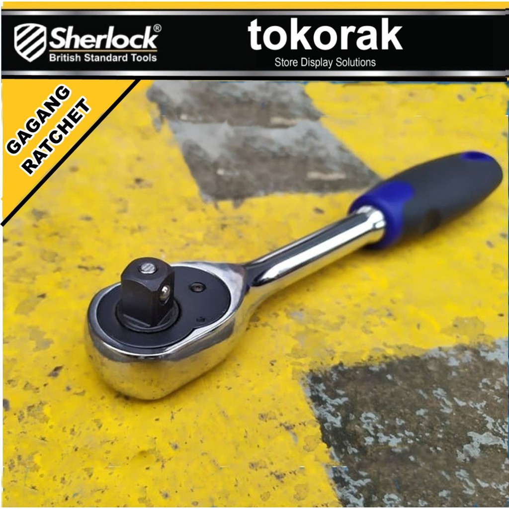 GAGANG RACHET 1/2 &quot; SHERLOCK - TANG RATCHET - KUNCI RING SHOCK