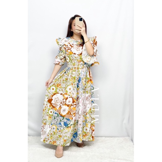 MDLV ~ 4000 NAOMI MAXI DRESS KOREA DRESS MAXI GAMIS IMPORT DRESS PREMIUM DRESS WANITA FASHION IMPORT