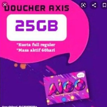 VOUCHER AXIS 25GB 2 BULAN VIA CHAT