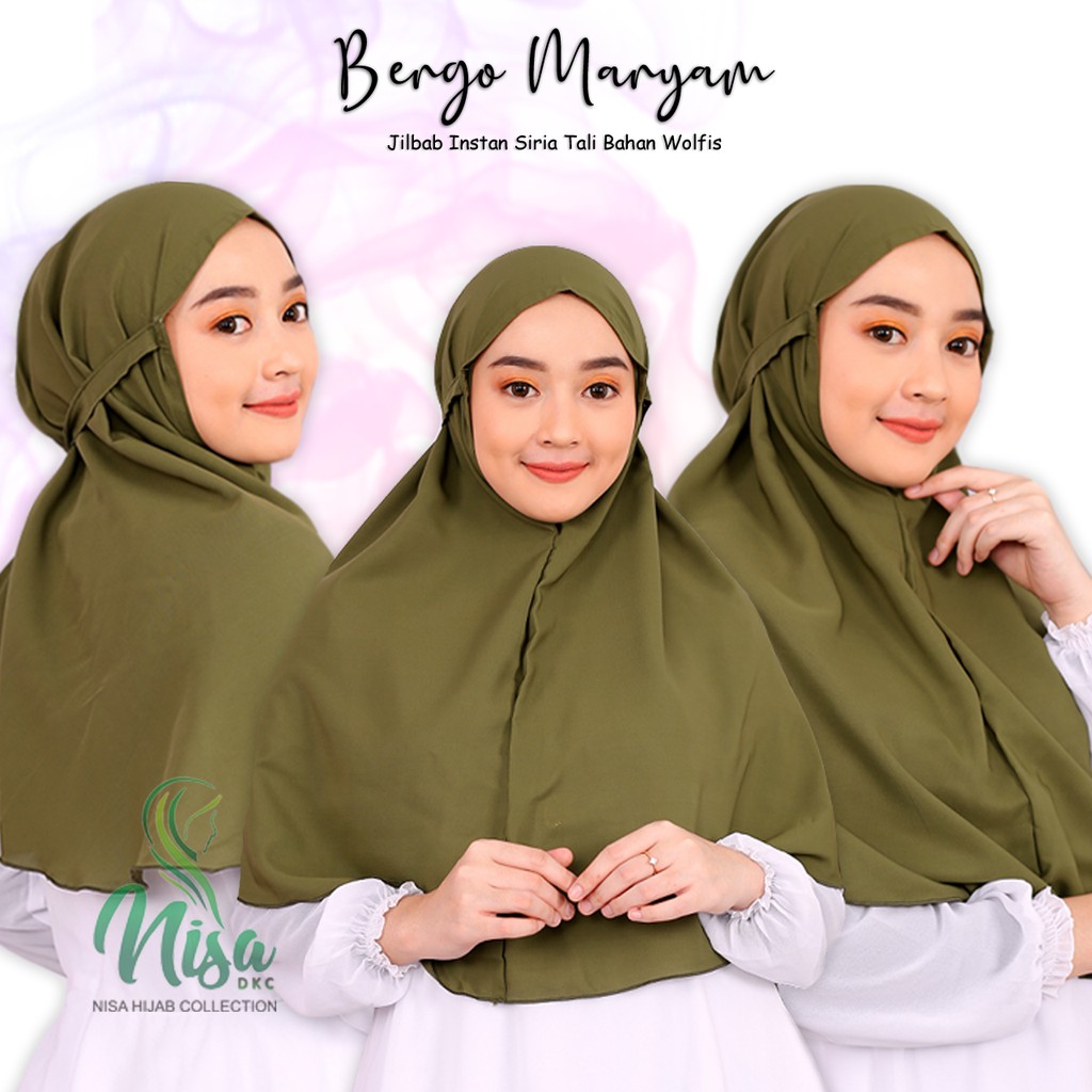 Bergo Maryam Simple Tali Jilbab Siria Aisyah Non Pet Dailyhijab Nisadkc