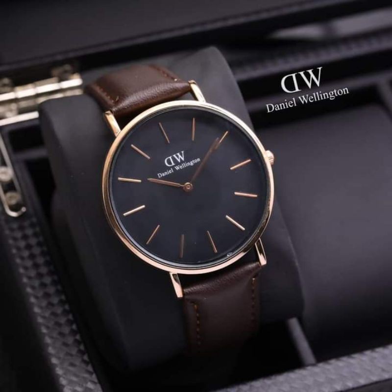 (BISA COD) JAM TANGAN PRIA DW KULIT 4CM JAM FASHION-JAM TERLARIS