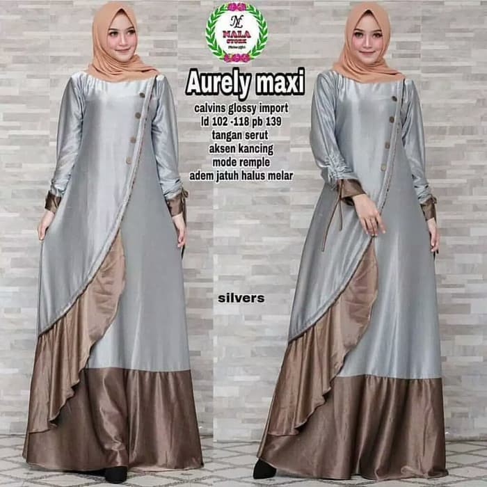 baju gamis wanita terbaru / baju gamis maxmara polos/dress remaja