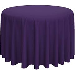 Round table cloth/taplak meja varian warna blackout diameter 330 cm