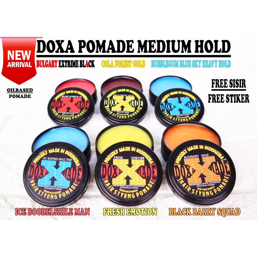 Doxa Pomade oil based Paket 1Kg 20pcs pot plastik