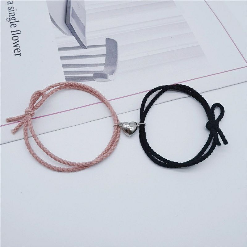 WB281 Gelang Couple Magnet Bentuk Love Pasangan