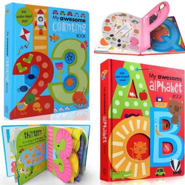 

[BISA COD] My Awesome Book Counting Alphabet Numbers Imported Book Buku Edukasi