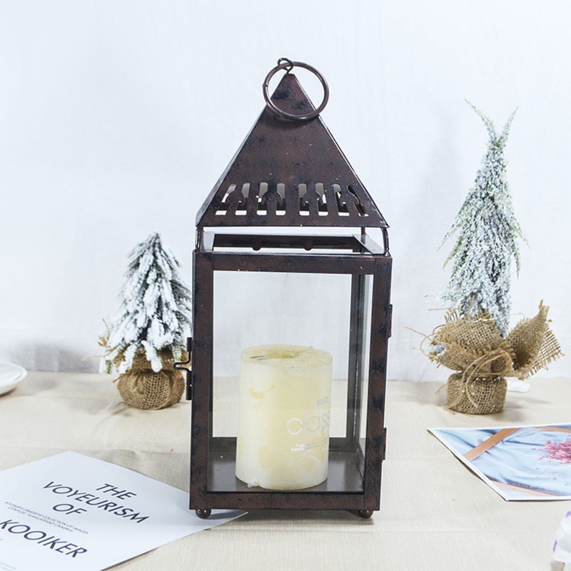 Holder Lilin Model Lentera Gantung Gaya Retro Eropa Untuk Dekorasi Meja Pernikahan