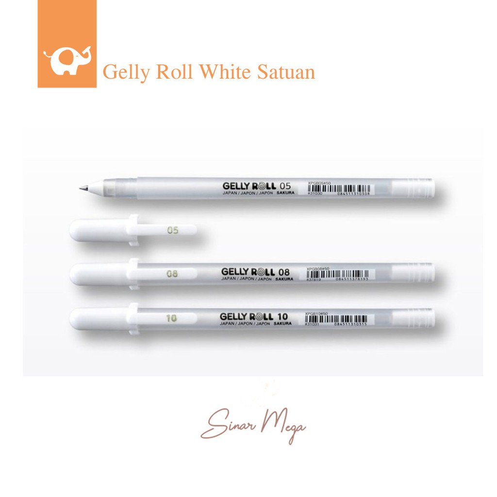 Sakura Gelly Roll Pen Pulpen  White Pulpen Putih  Shopee 