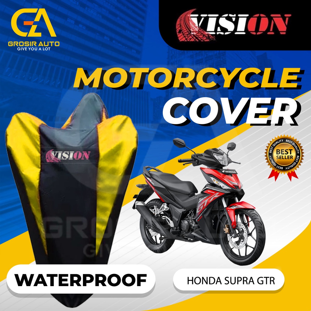 Sarung Motor Supra GTR Waterproof Vision / Cover Selimut Penutup Sarung Mantel Motor Vision