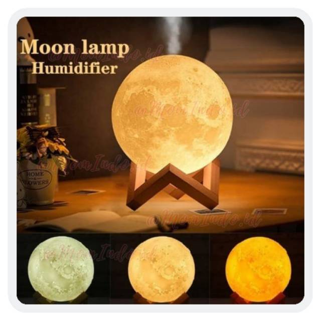 humidifier 3D Moon Night Light Humidifier Diffuser Difuser Aromaterapi Aromatherapy Aroma Terapi