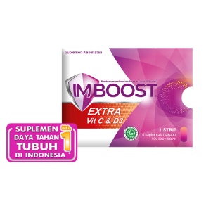 IMBOOST Extra Vitamin C Dan D3 Strip Tablet Vitamin Suplemen Daya Tahan Tubuh Terbaru