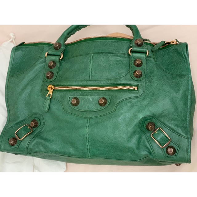 Preloved / Second Balenciaga Giant Work Green GHW