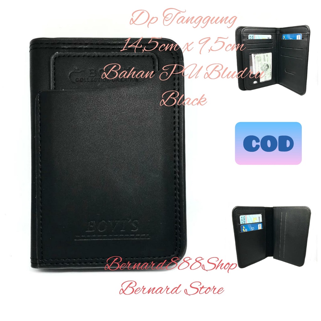 Dompet Pria Dompet Laki2 Dompet Model Kartu Cabut Bahan PU Leather Brudu Ukuran Standar