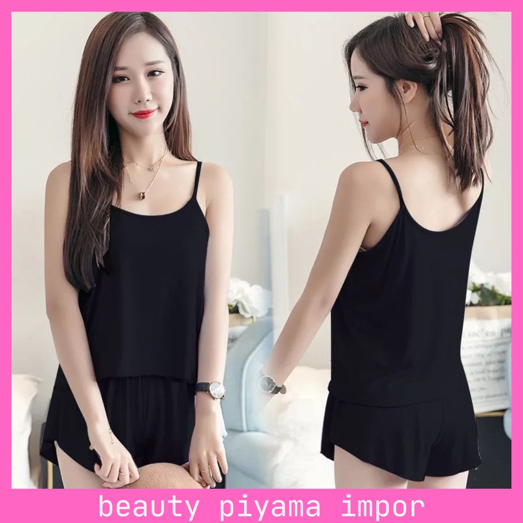 BPI BP0331 Setelan Wanita Import SEXY 1TALI PENDEK | Setelan Baju Tidur Wanita | Piyama Wanita Baju 
