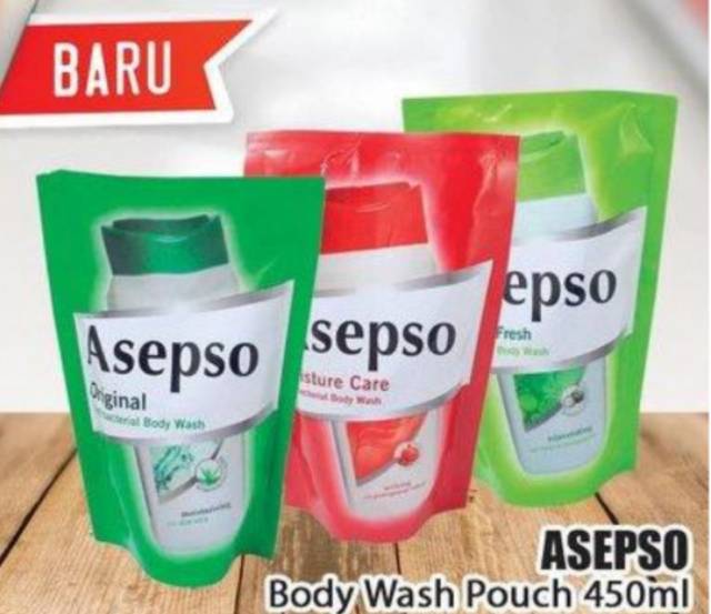Asepso Body Wash Sabun Cair Antiseptic Antibakteri Refill 450ML