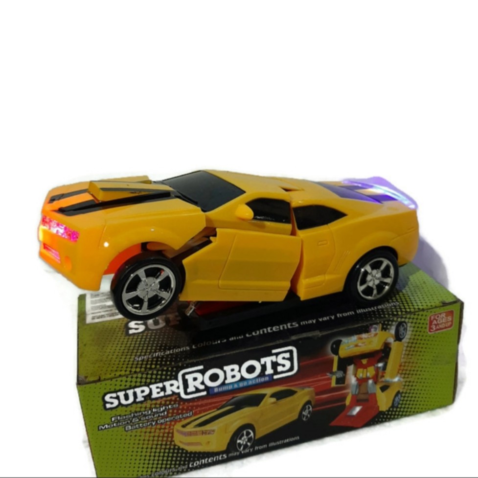 Mobil Transformers Kuning Mainan Anak Laki Laki