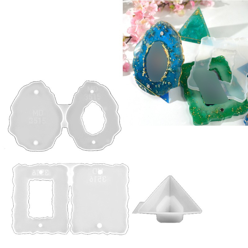 Glitter Photo Frame Epoxy Resin Casting Mold Irregular Picture Frame Mold Silicone Mold DIY Personalized Photo Frame Molds Craft