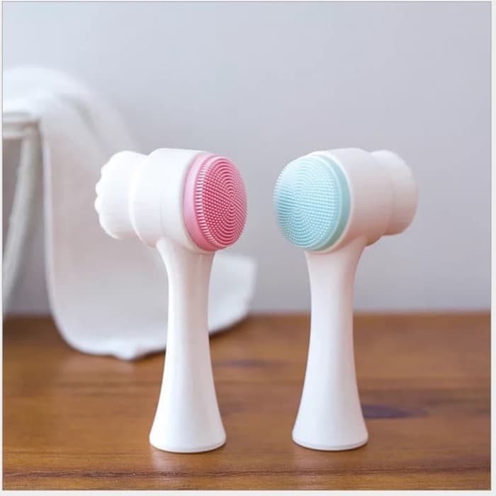 [CLASHOP]Sikat Wajah Cleansing Brush/Alat Pembersih Wajah Brush Wajah 2 Sisi Standing Brush Facial Brush