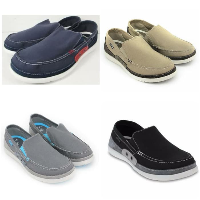Promo  Sepatu Slop Pria Casual Formal Slipon Uno Fashion Pri WQ358  Crocs Walu Accentmen