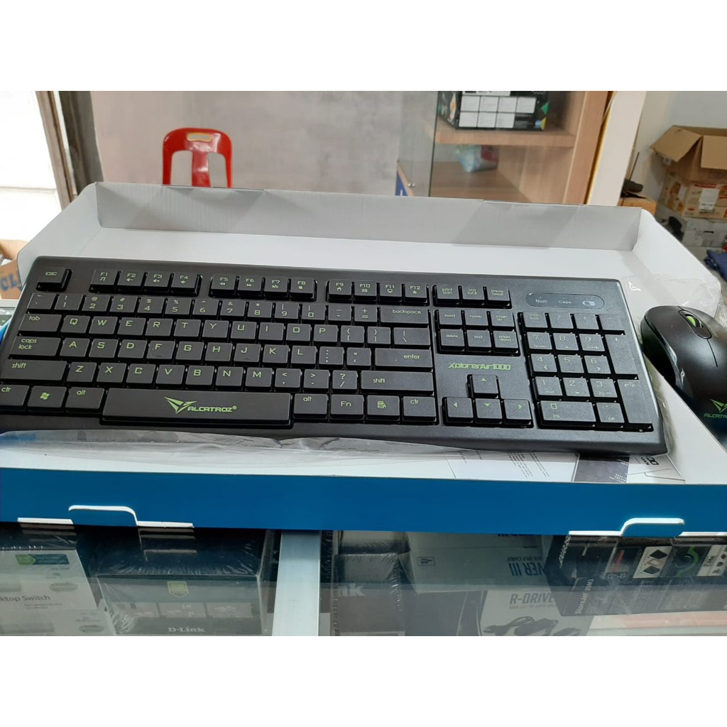 Powerlogic Alcatroz Wireless Keyboard Mouse Xplorerair 1000