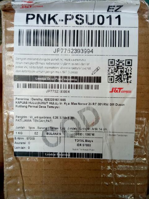 Tarikan Laci / Gagang Jendela / Handle Lemari Kuningan Antik 14 Cm - 2 Pcs