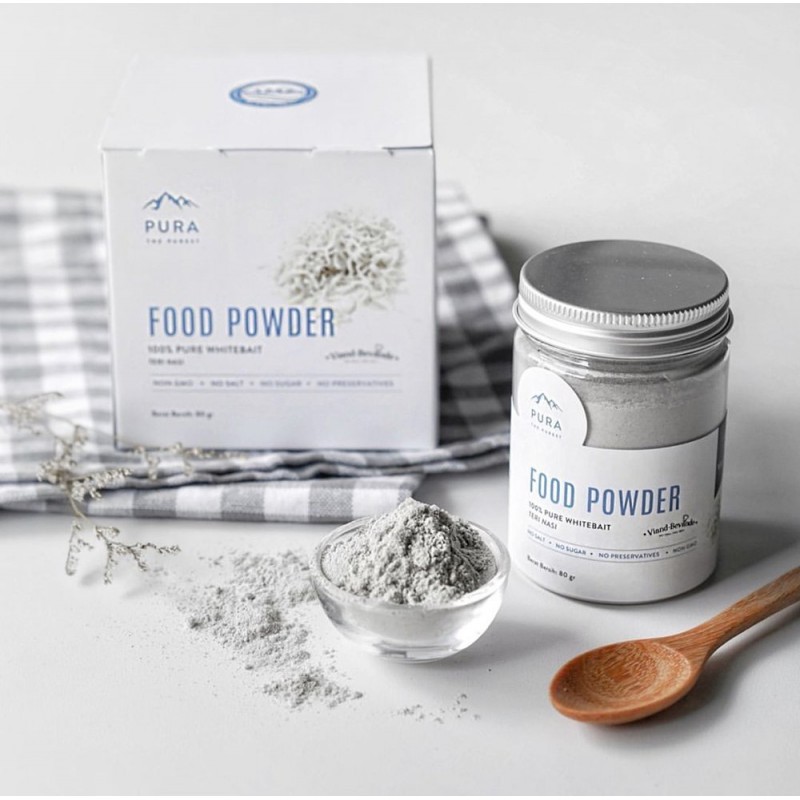 

Pura Food Powder Bahan MPASI 80gr - Whitebait/ Teri Nasi