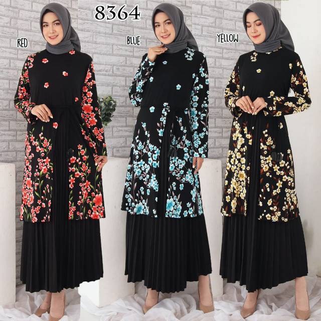 YSF -Baju Atasan Muslim Tunik Jersey free Belt 8364