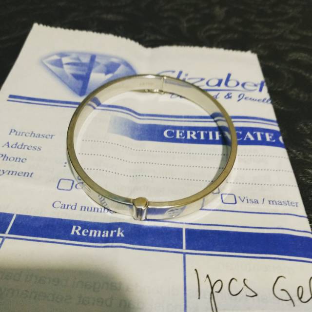 Gelang emas putih cartier (pesanan)